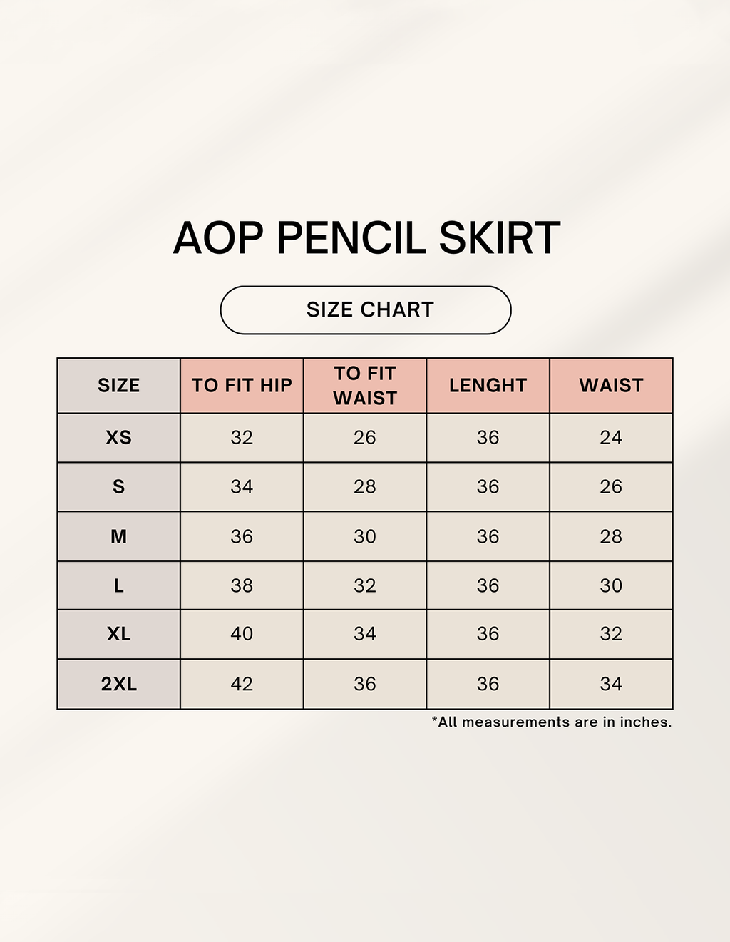Color_Size Chart